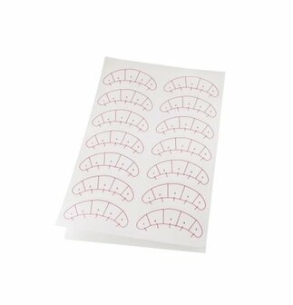 Eyelash stickers met zone indicatie